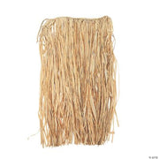 Natural Raffia Adult Hula Skirt - 3 Pieces
