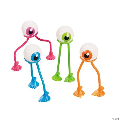 Eyeball Bendable W/Suction Feet - 24 Pieces