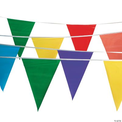 100' Multicolor Pennant Banner - 6 Pieces