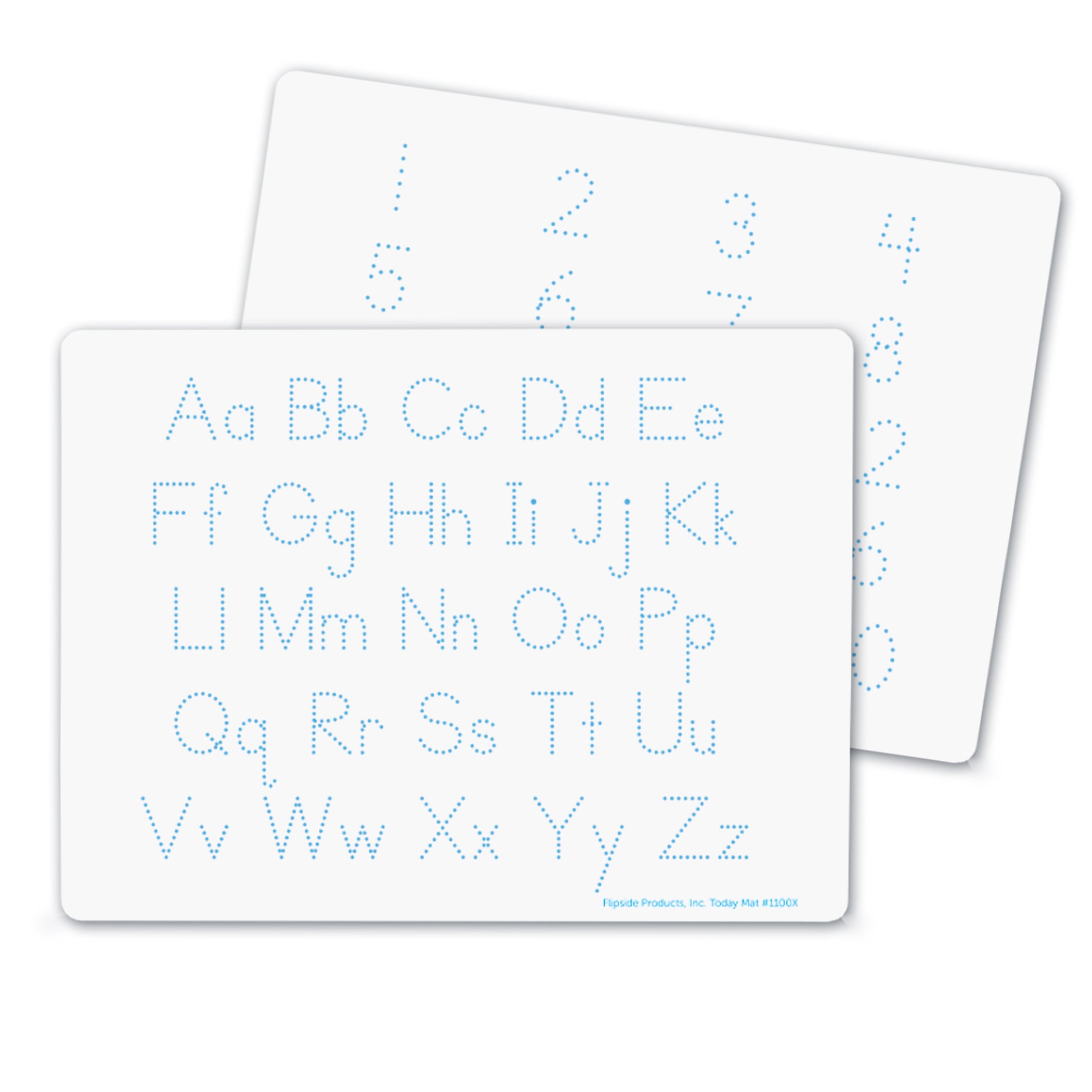 Two-Sided Dry Erase Learning Mat, 9" x 12", Letters & Numbers, Pack of 24