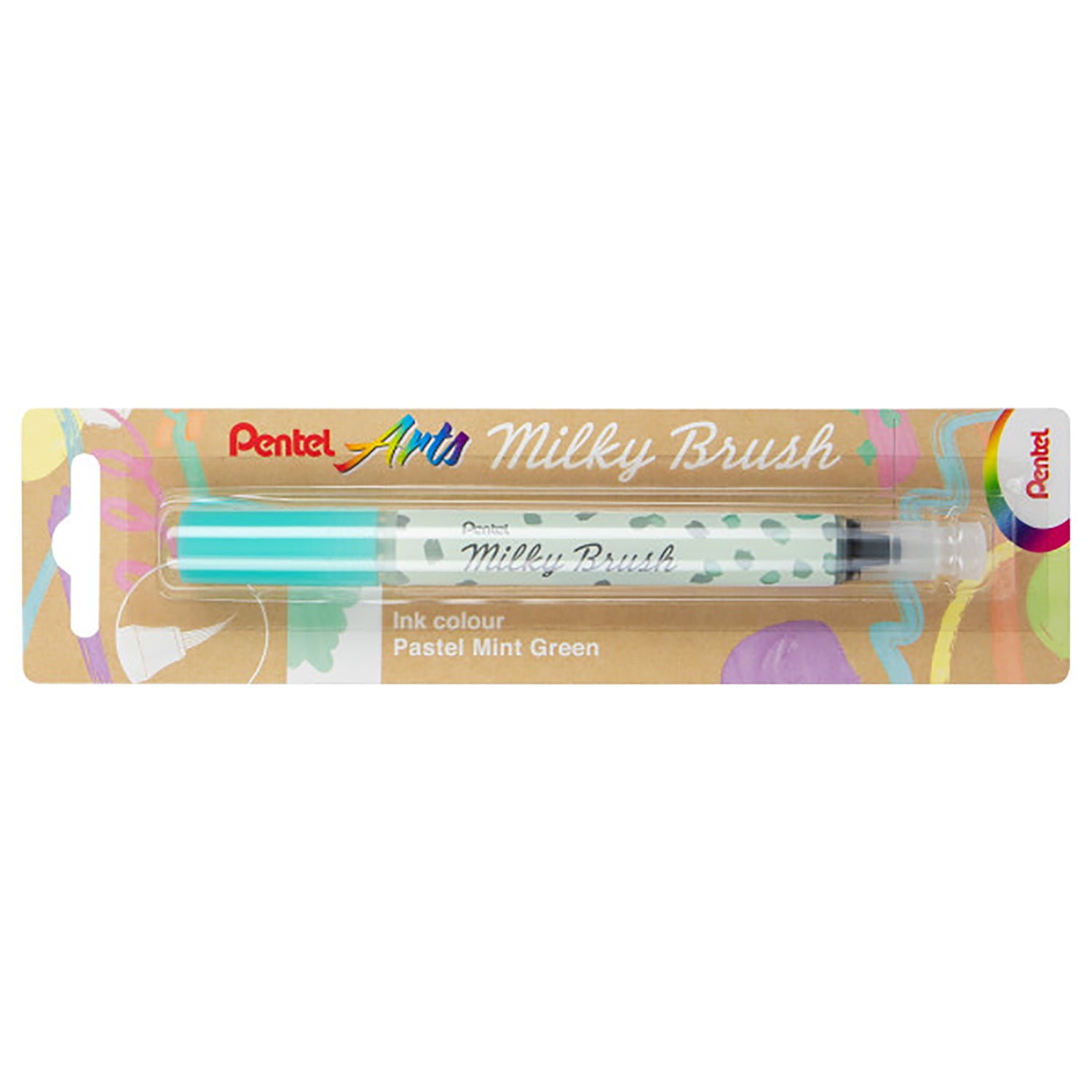 Milky Brush Pen, Pastel Mint Green Ink, 1-Pack