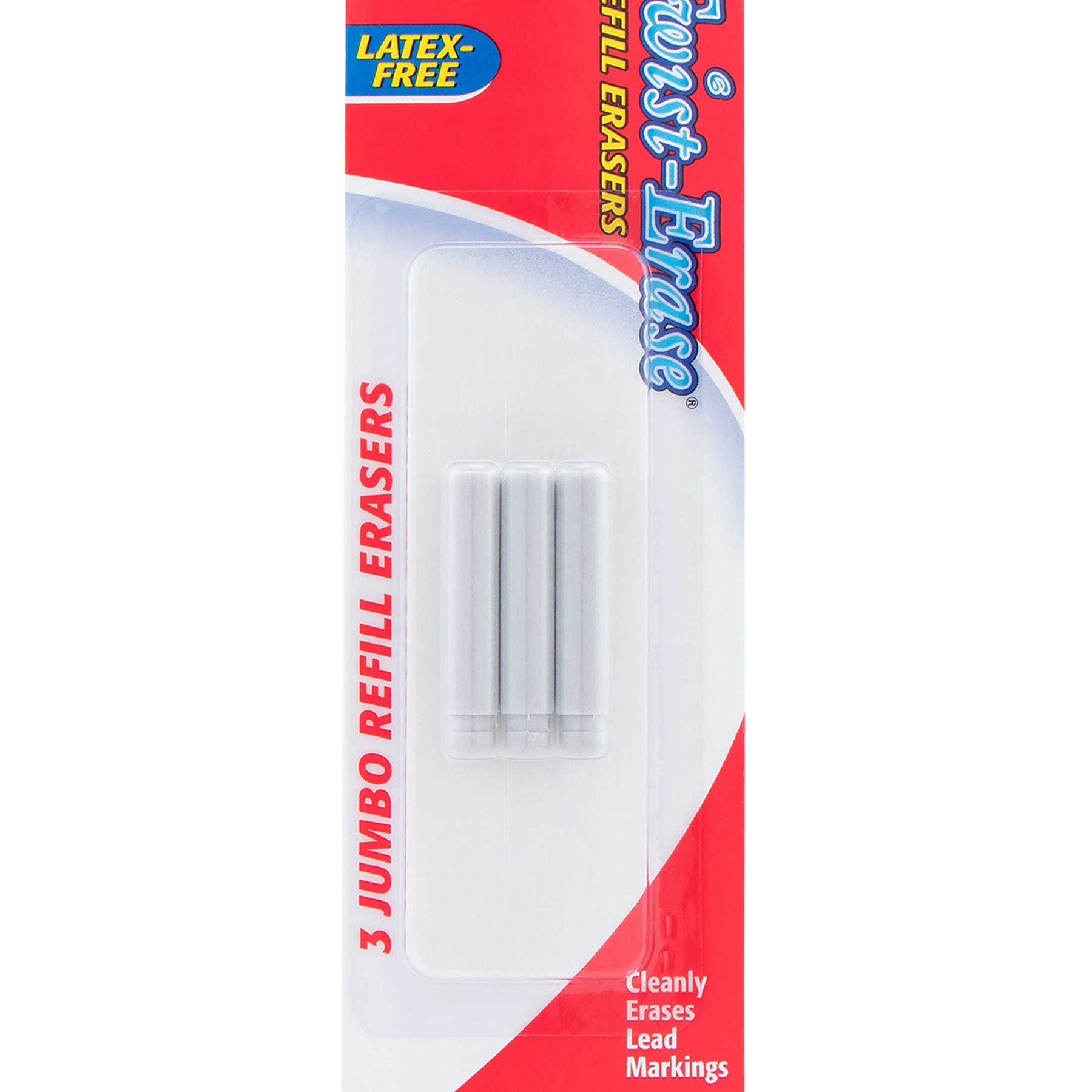 Refill Eraser For Pentel Twist-Erase Series Pencils, 3 Per Pack, 6 Packs