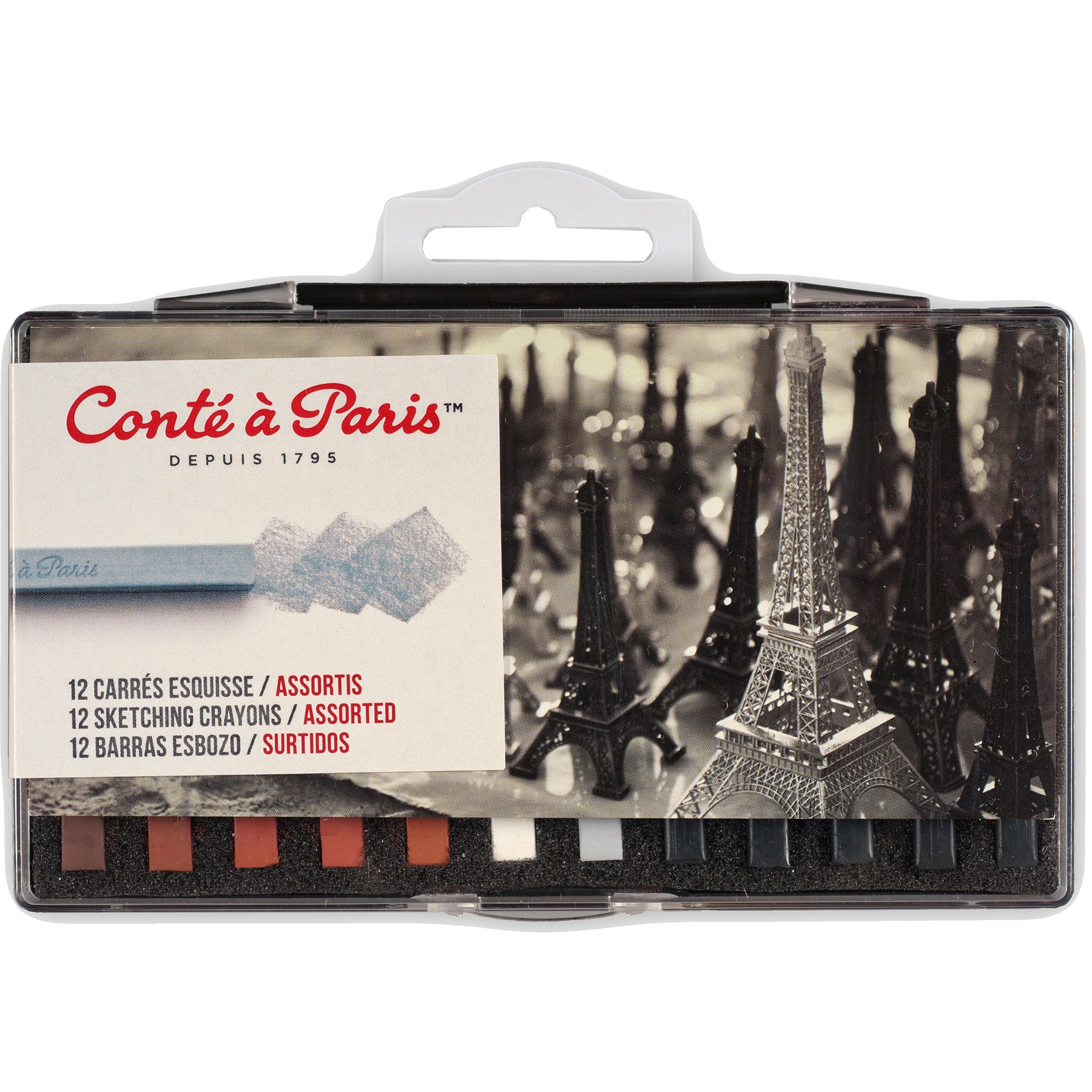 Carrés Esquisse Sketching Crayons, Assorted, Set of 12