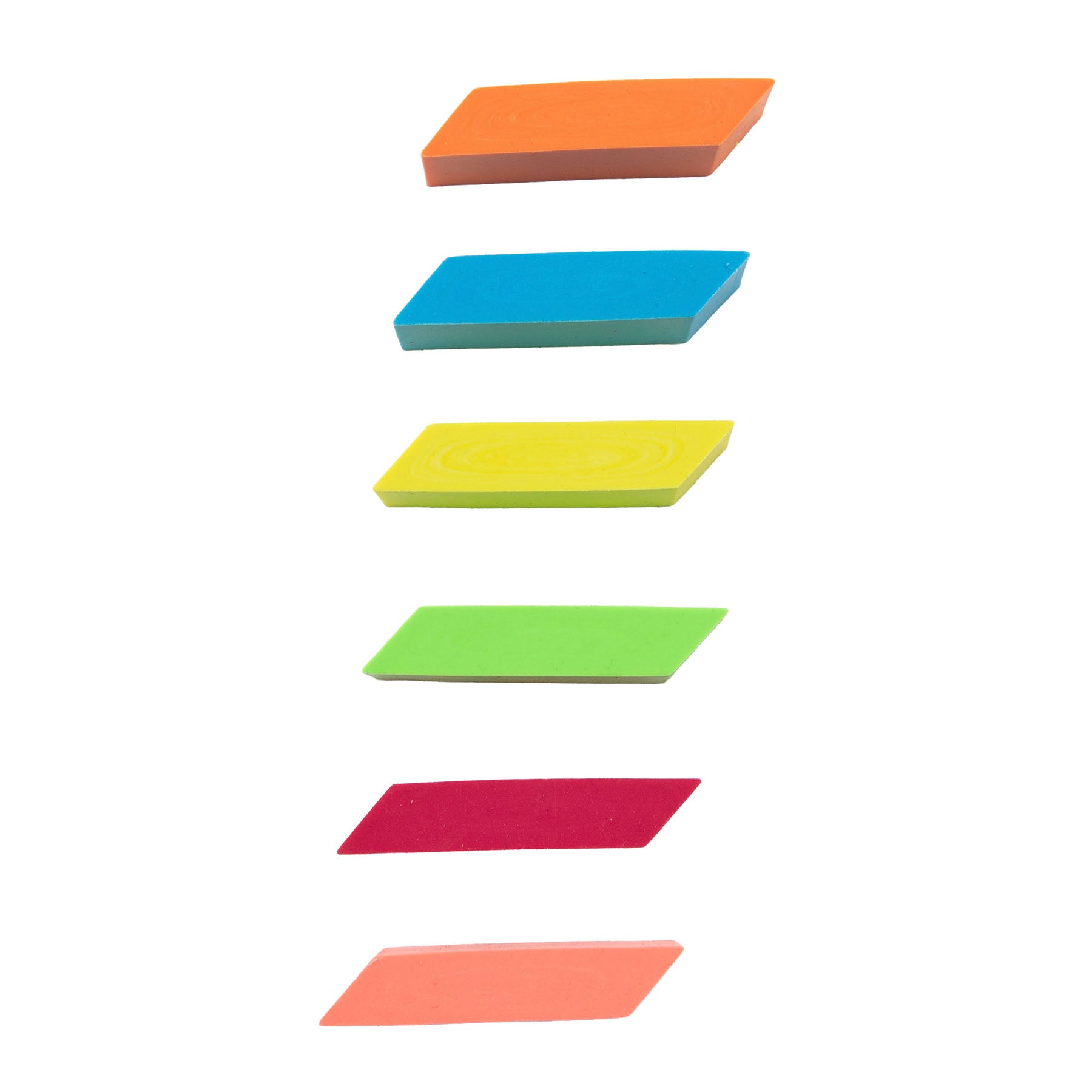 Large Synthetic Wedge Erasers, Assorted Colors, 36 Count