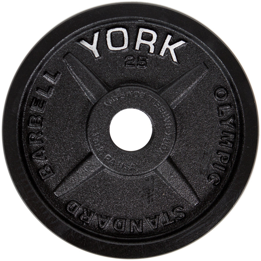 25 LB YORK 2" "Legacy" Cast Iron Precision Milled Olympic Plate