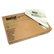 Heritage BioTuf Trash Bag - 13 gal Capacity - 24" Width x 32" Depth x 0.88 mil (22 Micron) Thickness - High Density - Green - Bioplast - Can, Food Waste, Industrial - 1 Carton