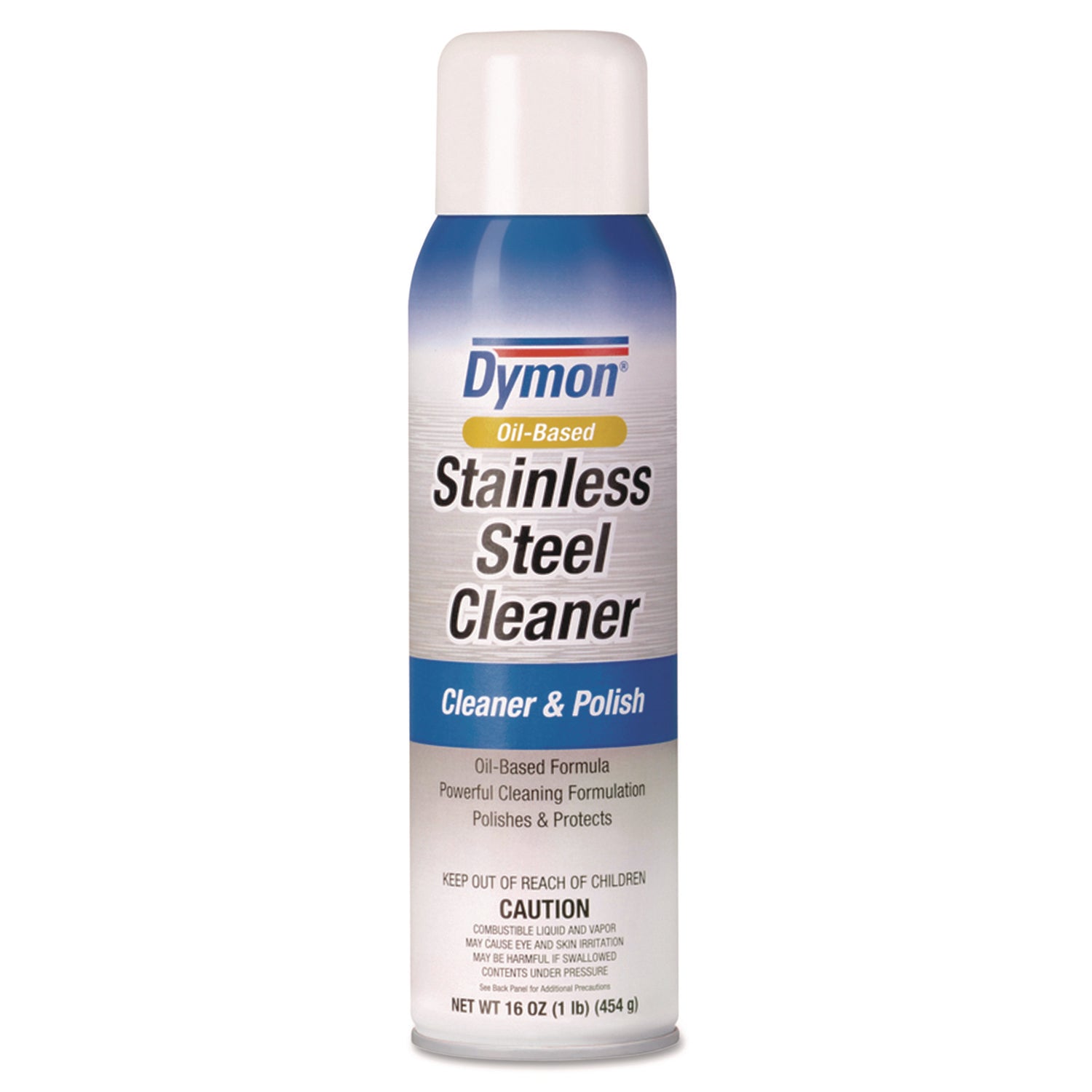 Dymon Oil-based Stainless Steel Cleaner, Aerosol, Neutral Scent, 16 fl oz, White, 1 Each