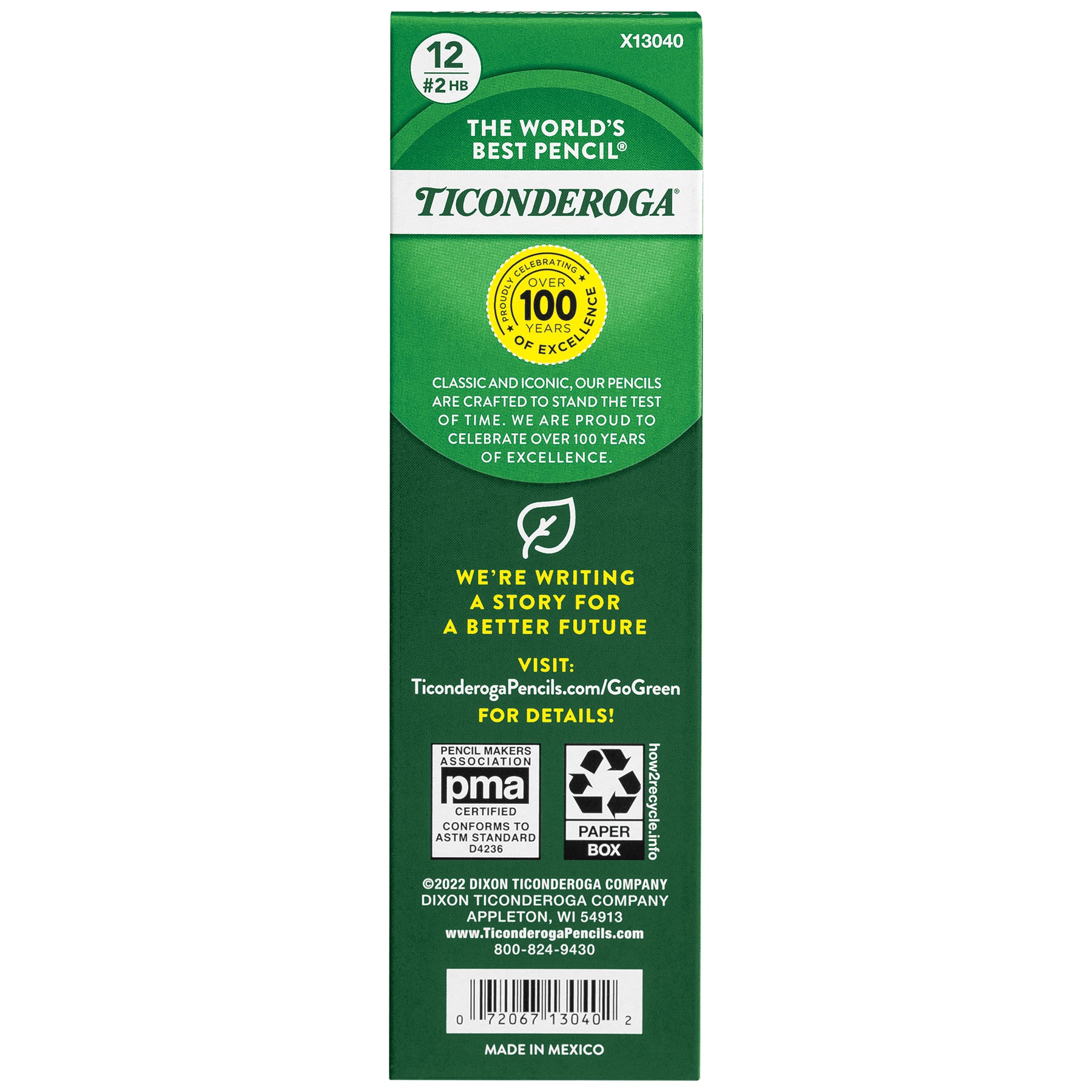 Laddie® Wood-Cased Pencils without Eraser, #2 HB Soft, Yellow, 12 Count