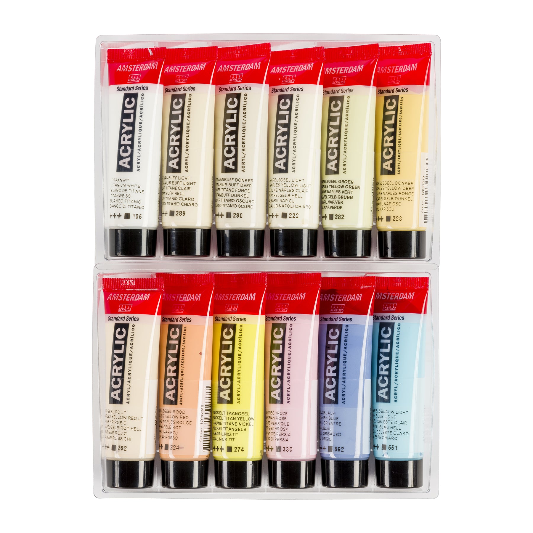 Standard Acrylic Pastels Set, 12 x 20mL