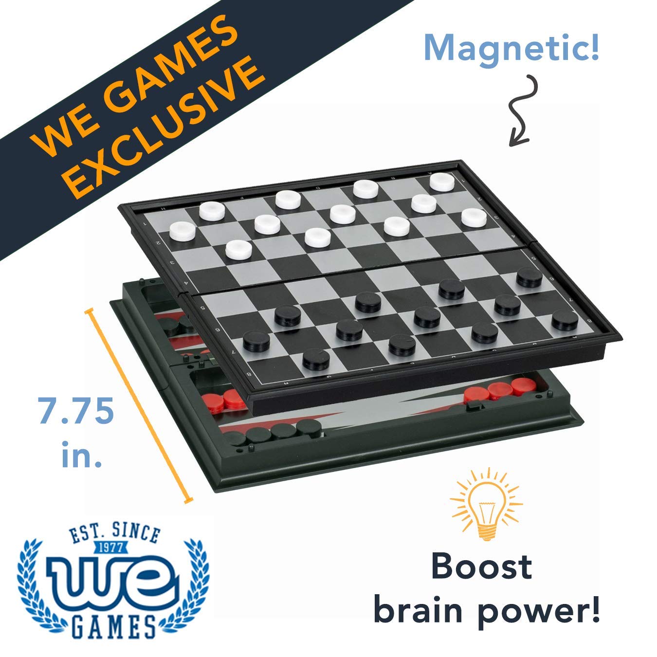 Magnetic 3-in-1 Combination Game Travel Set - 8 inches