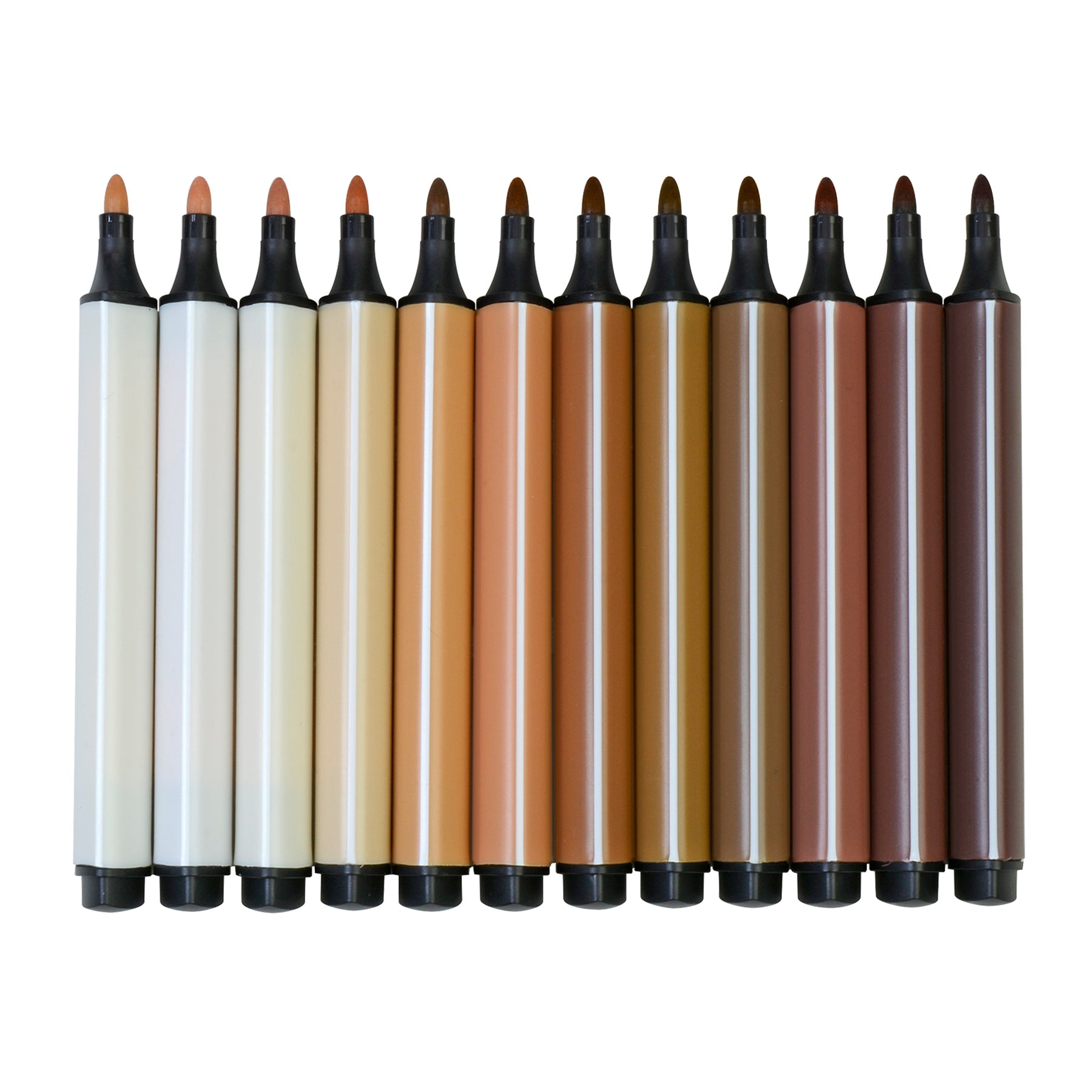 Triangular Magic Stix Global Skin Tone Markers, 12 Per Pack, 6 Packs