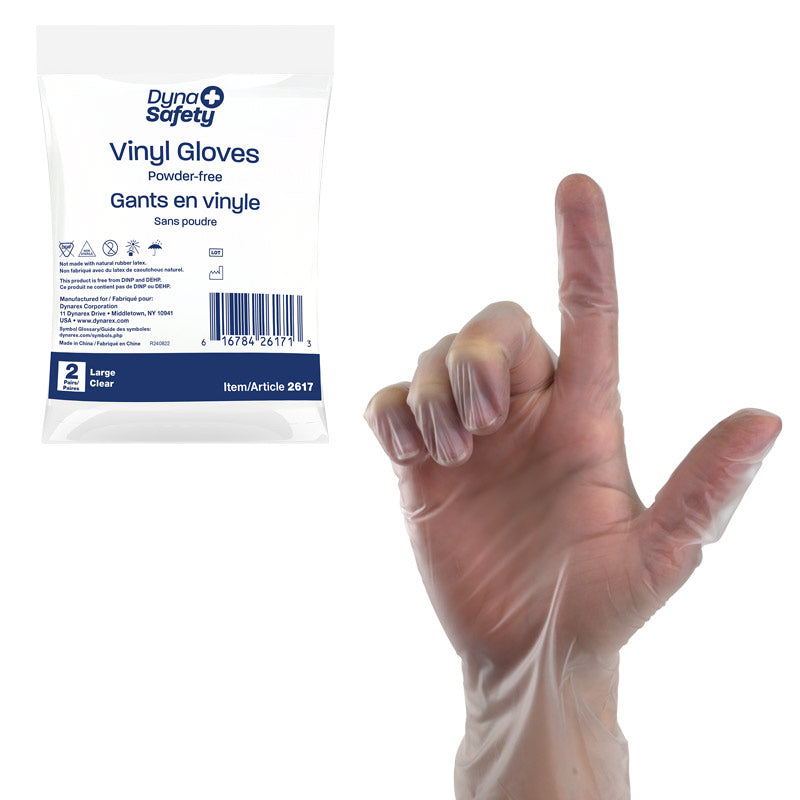 Vinyl Exam Gloves In A Bag, 2 pairs per Bag/500 Bags per Case