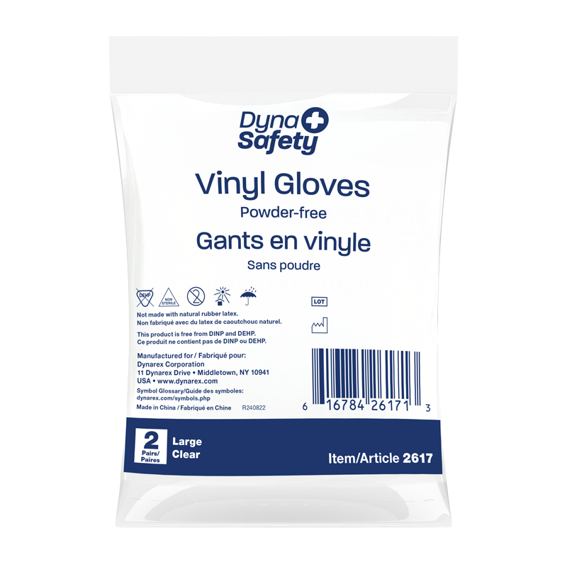 Vinyl Exam Gloves In A Bag, 2 pairs per Bag/500 Bags per Case
