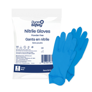 Nitrile Exam Gloves In A Bag, Large, 1 pair per Bag/500 Bags per Case