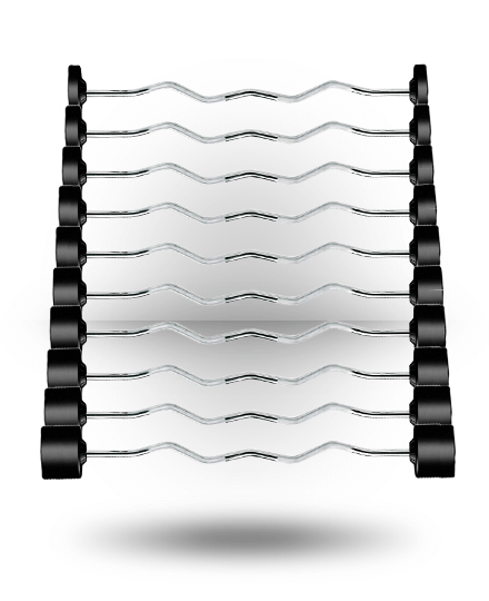 20 - 110 LB YORK Rubber Fixed Pro Curl Barbell Set