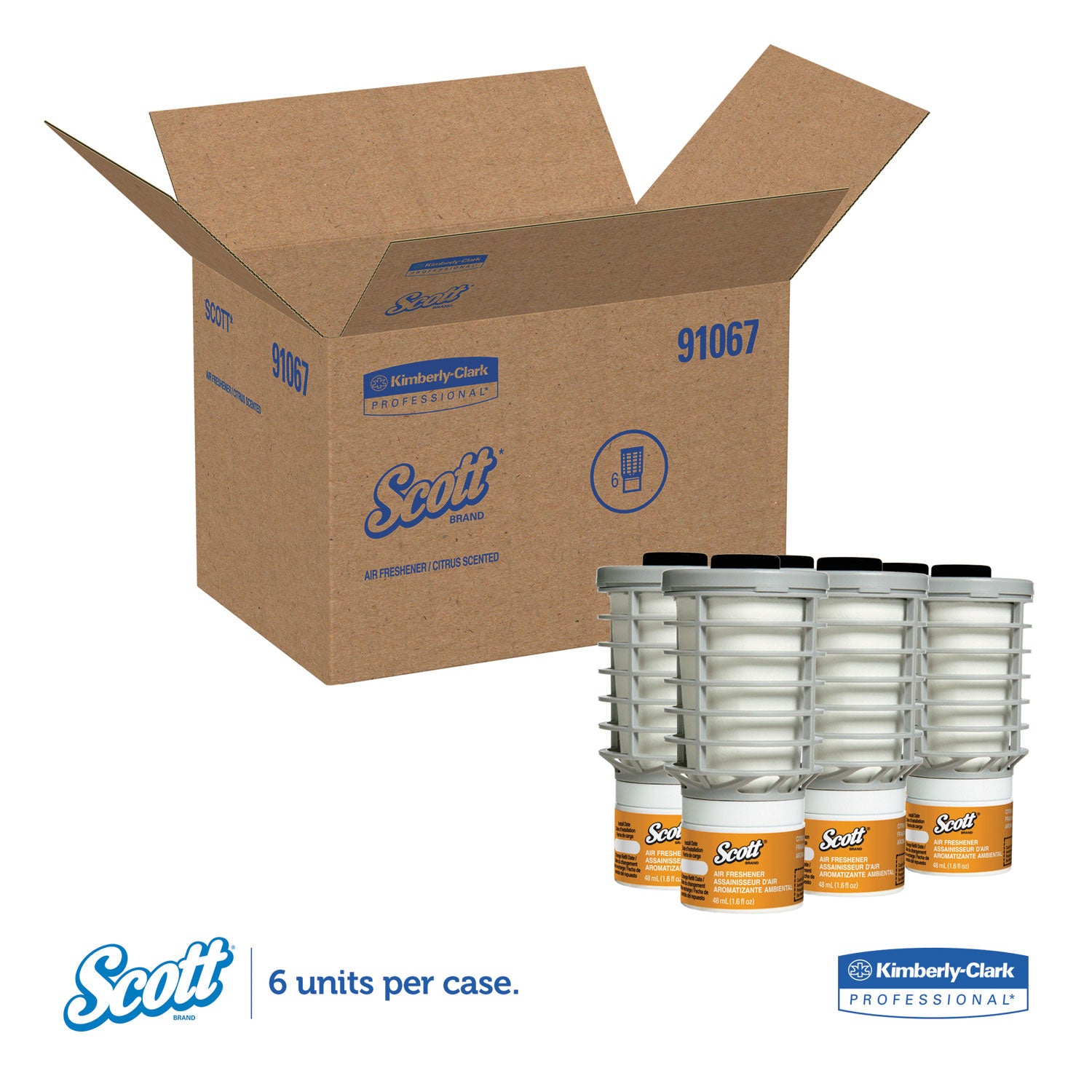 Scott Continuous Air Freshener - Citrus - 60 Day - 6 / Carton