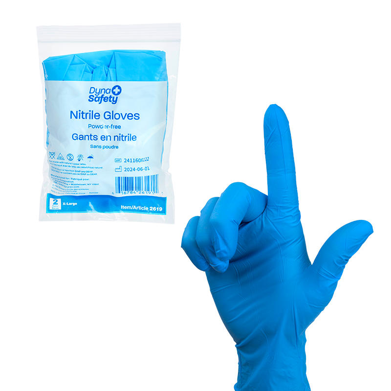 Nitrile Exam Gloves In A Bag, XL, 2 pairs per Bag/500 Bags per Case