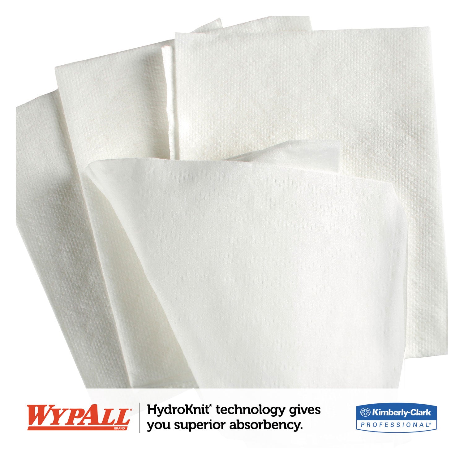 Quarter-fold - 10" Width x 12.50" Length - White - Hydroknit - 26/Pack - 32 / Carton