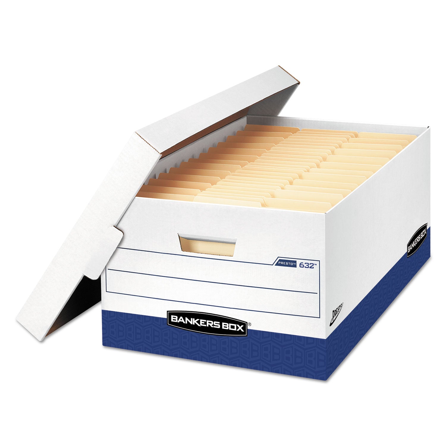 Internal Dimensions: 15" Width x 24" Depth x 10" Height - External Dimensions: 16" Width x 25.4" Depth x 10.5" Height - 800 lb - Lift-off Closure - Heavy Duty - Stackable - White, Blue - For Document, File - Recycled - 12 / Carton