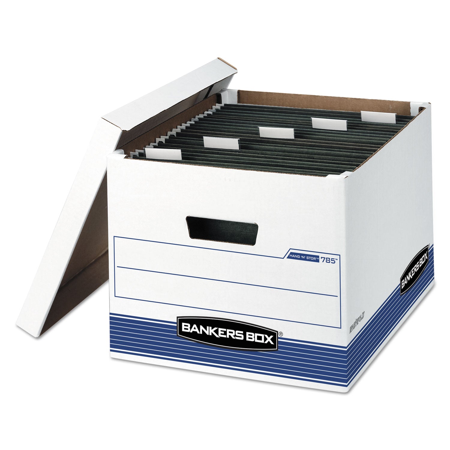 Internal Dimensions: 12.38" Width x 15.19" Depth x 10" Height - External Dimensions: 13" Width x 16" Depth x 10.5" Height - Media Size Supported: Letter, Legal - Lift-off Closure - Medium Duty - Stackable - White, Blue - For File - Recycled - 4 / Carton