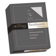 Letter - 8 1/2" x 11" - 24 lb Basis Weight - Parchment - Acid-free, Lignin-free - Gray - 1 Box