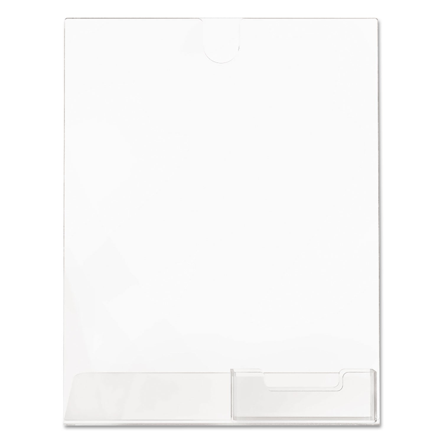 Deflecto Superior Image Slanted Sign Holders - 11" Width x 8.5" Height - Rectangular Shape - Plastic - Clear, Clear - 1 Each