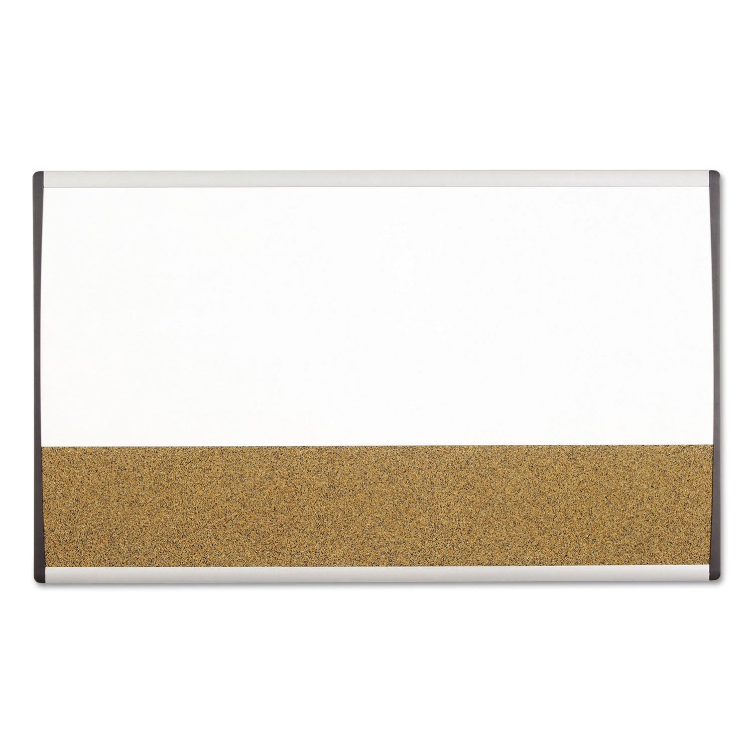 30" (2.5 ft) Width x 18" (1.5 ft) Height - White Cork Surface - Silver Aluminum Frame - Horizontal - Magnetic - 1 Each