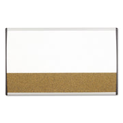 30" (2.5 ft) Width x 18" (1.5 ft) Height - White Cork Surface - Silver Aluminum Frame - Horizontal - Magnetic - 1 Each