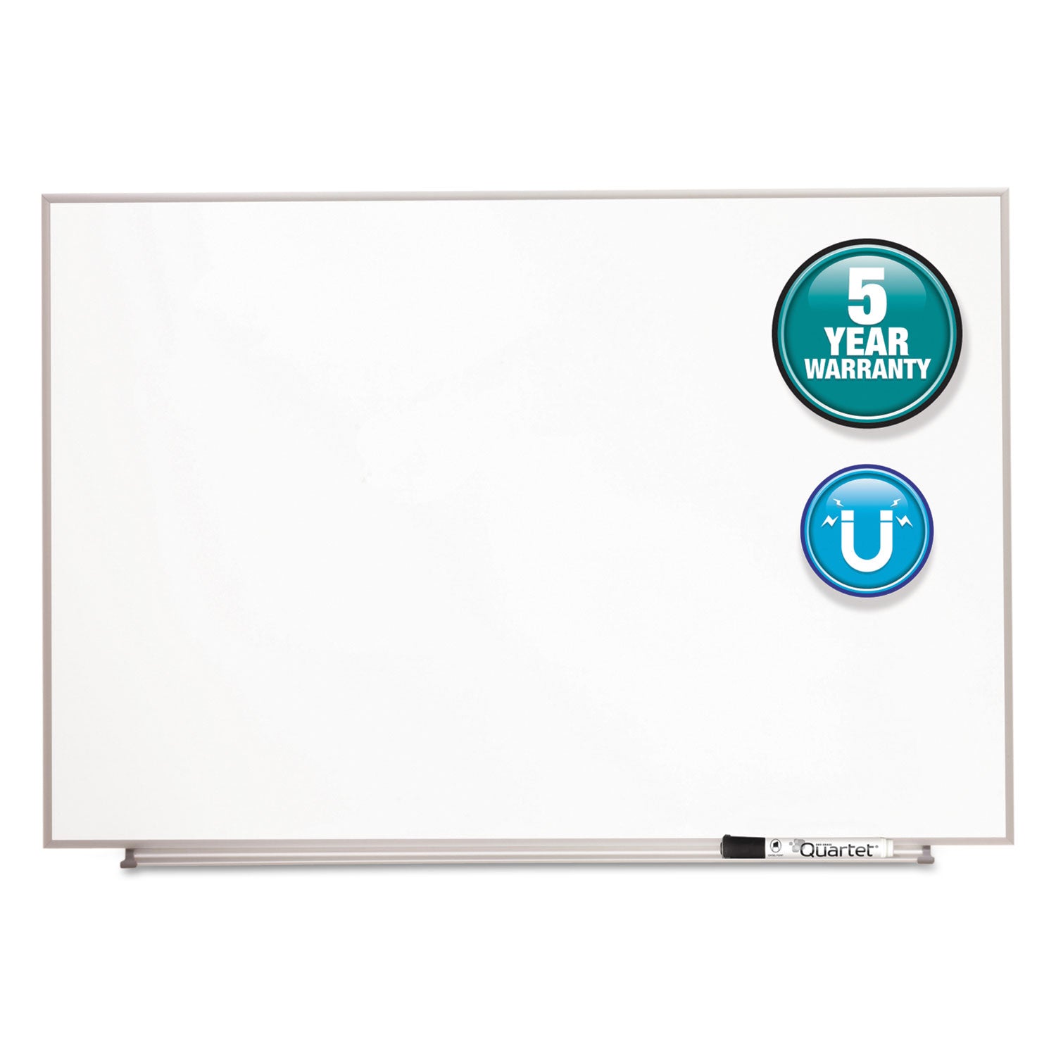 Quartet Matrix Whiteboard - 16" Board Height x 23" Board Width - White Surface - Magnetic, Durable - Silver Aluminum Frame - 1 Each