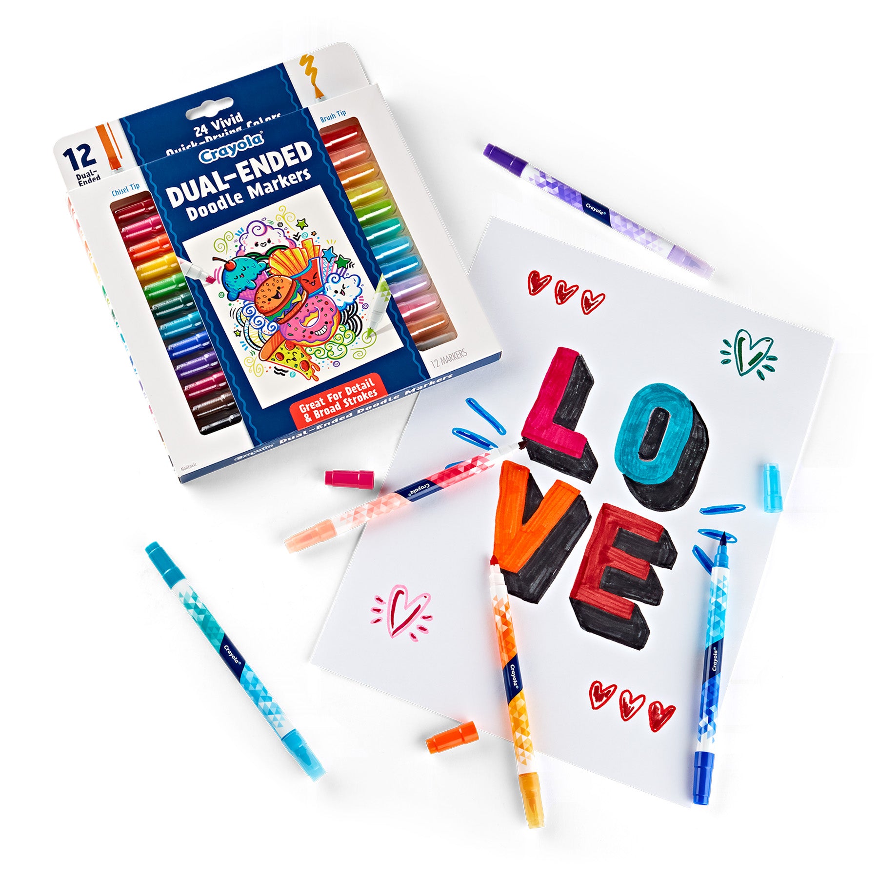 Doodle & Draw Dual-Ended Doodle Marker, 12 Count