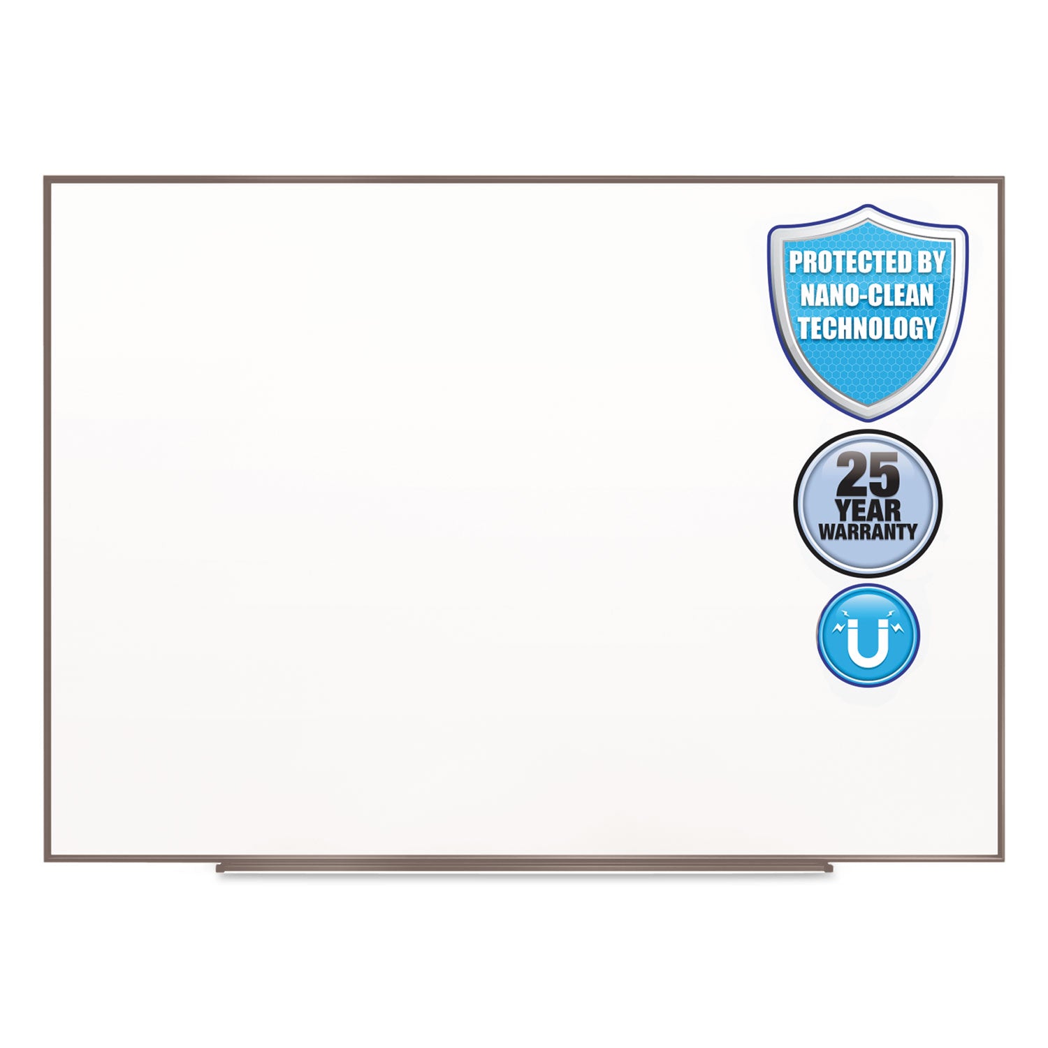 Quartet Fusion Nano-Clean Magnetic Dry-Erase Board - 96" (8 ft) Width x 48" (4 ft) Height - White Surface - Silver Aluminum Frame - Horizontal/Vertical - Magnetic - 1 Each