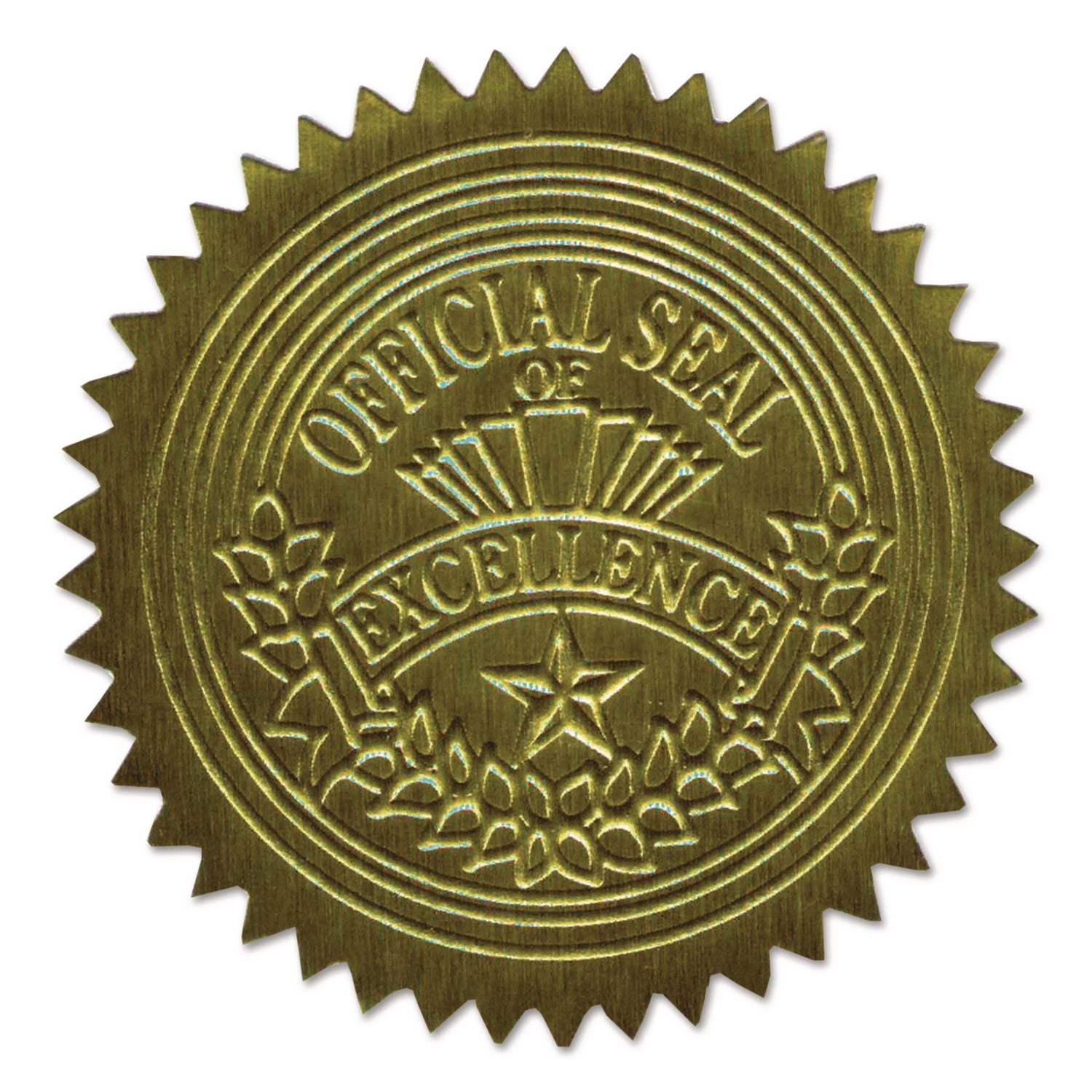 2" Diameter - For Certificate, Note Card, Proposal - Golden - 100 / Pack