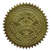 2" Diameter - For Certificate, Note Card, Proposal - Golden - 100 / Pack