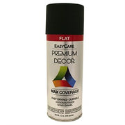 Spray Paint, Black, Flat, 12 Oz
