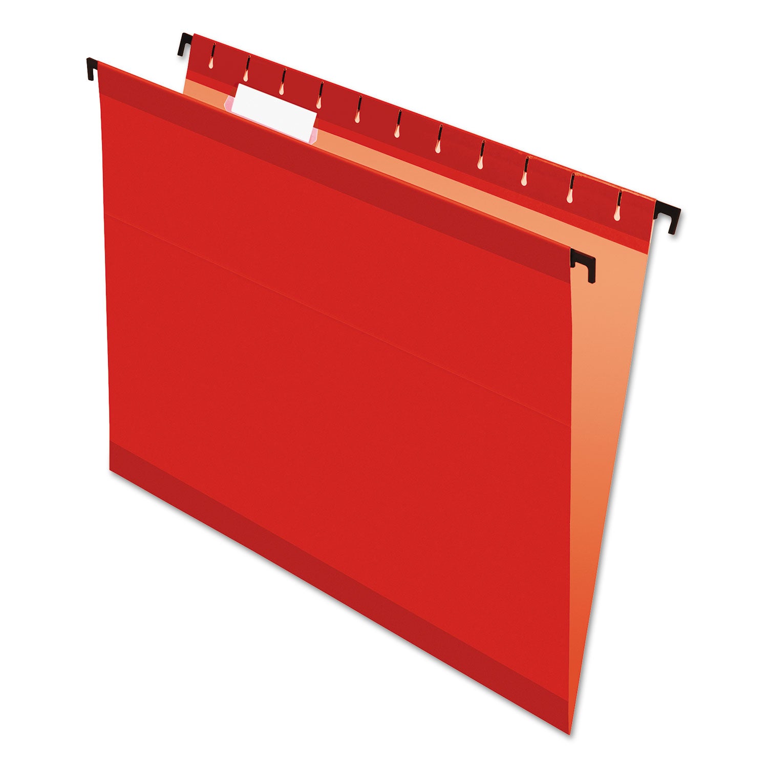 Pendaflex SureHook 1/5 Tab Cut Letter Recycled Hanging Folder - 8 1/2" x 11" - Red - Acid-free, Durable, Reinforced - 10% Recycled - 20 / Box