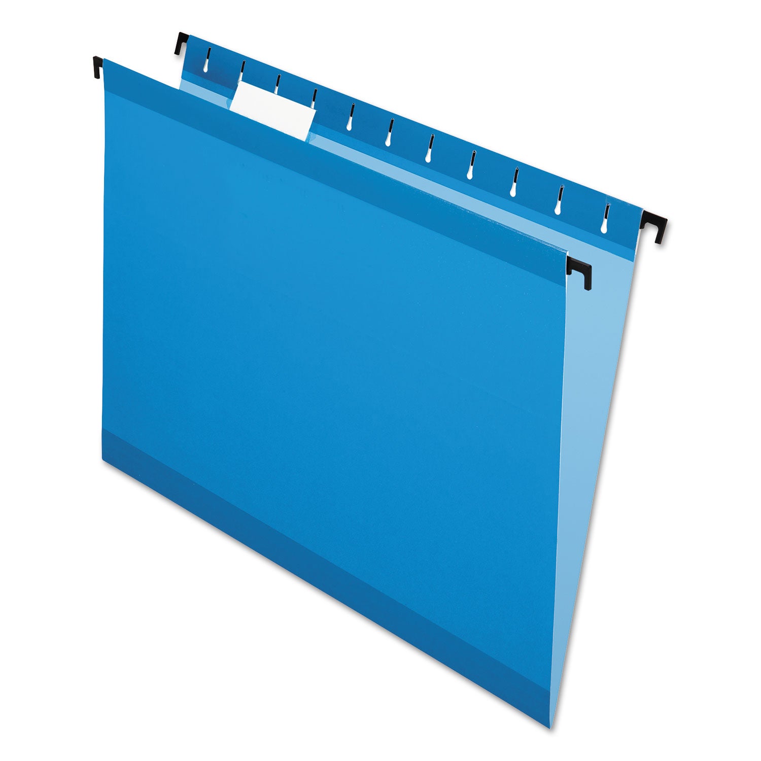Pendaflex SureHook 1/5 Tab Cut Letter Recycled Hanging Folder - 8 1/2" x 11" - Blue - Acid-free, Reinforced, Durable - 10% Recycled - 20 / Box