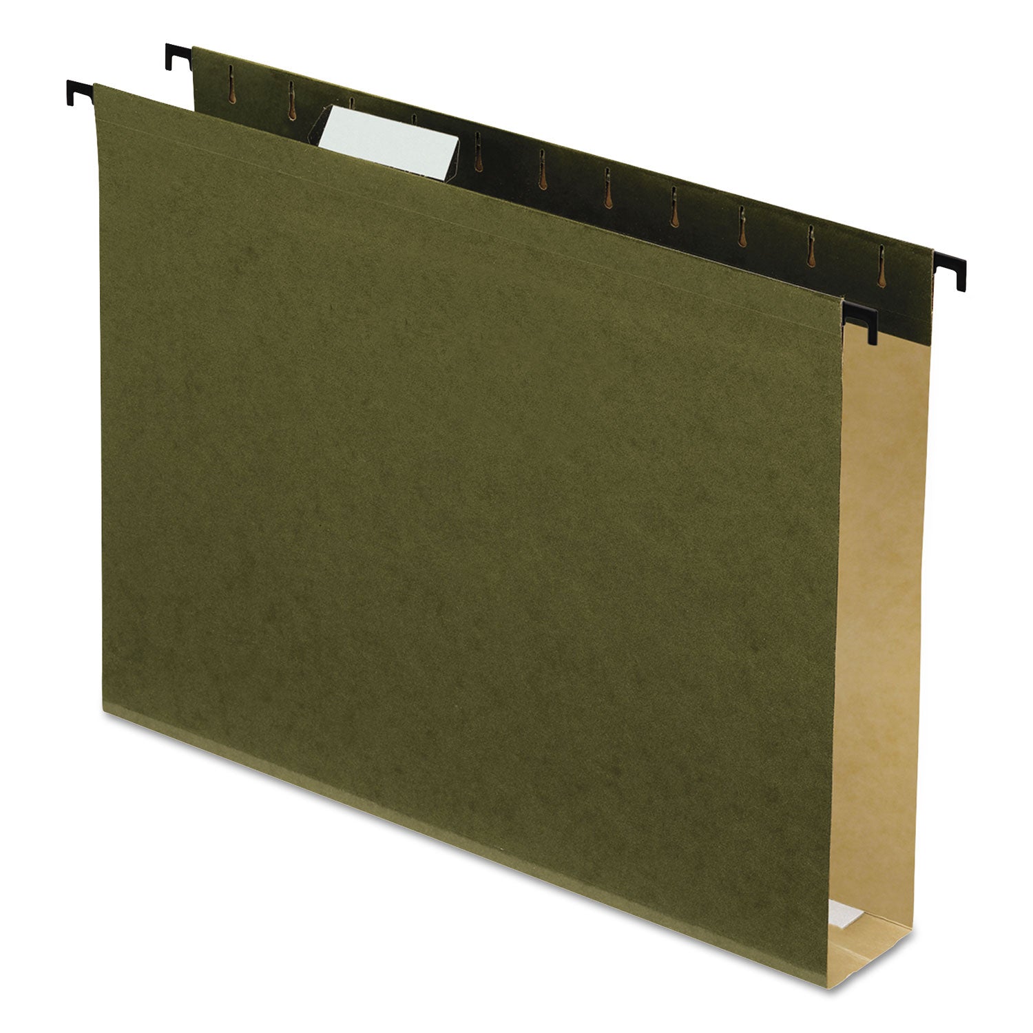 Pendaflex 1/5 Tab Cut Letter Recycled Hanging Folder - 8 1/2" x 11" - Capacity2" Expansion - Green - 10% Recycled - 20 / Box