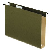 Pendaflex 1/5 Tab Cut Letter Recycled Hanging Folder - 8 1/2" x 11" - Capacity2" Expansion - Green - 10% Recycled - 20 / Box