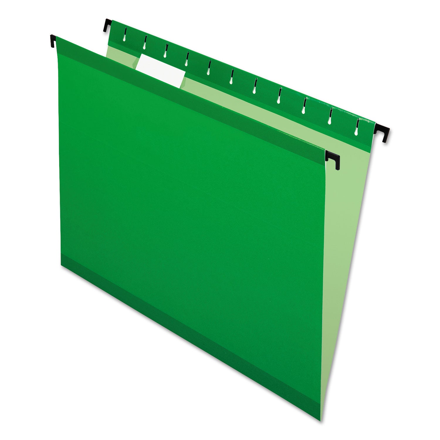 Pendaflex SureHook 1/5 Tab Cut Letter Recycled Hanging Folder - 8 1/2" x 11" - Bright Green - Acid-free, Durable, Reinforced - 10% Recycled - 20 / Box