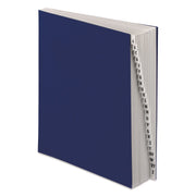 Pendaflex Letter Recycled Expanding File - 8 1/2" x 11" - 30 Divider(s) - Pressboard - Navy - Preprinted, Moisture Resistant, Reinforced - 10% Recycled - 1 Each