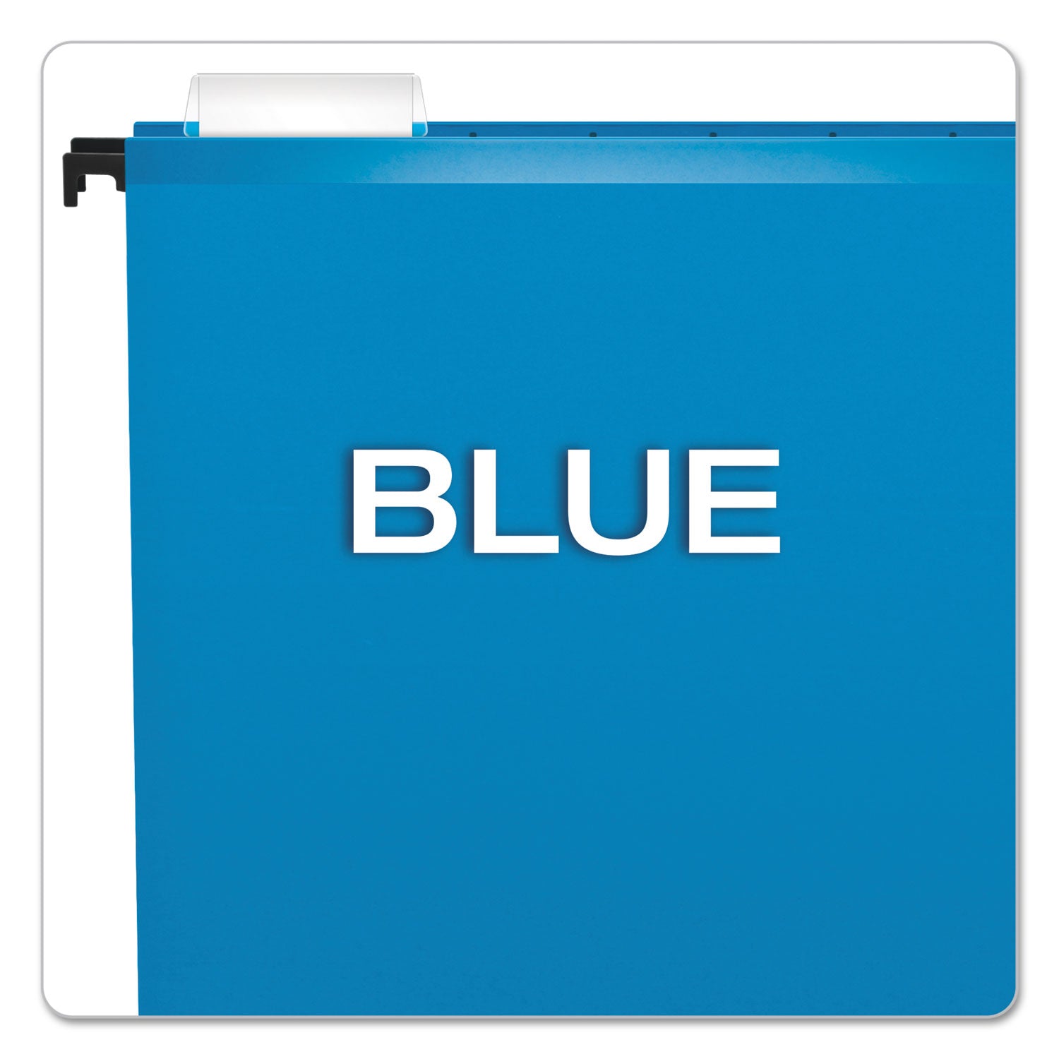 Pendaflex SureHook 1/5 Tab Cut Letter Recycled Hanging Folder - 8 1/2" x 11" - Blue - Acid-free, Reinforced, Durable - 10% Recycled - 20 / Box