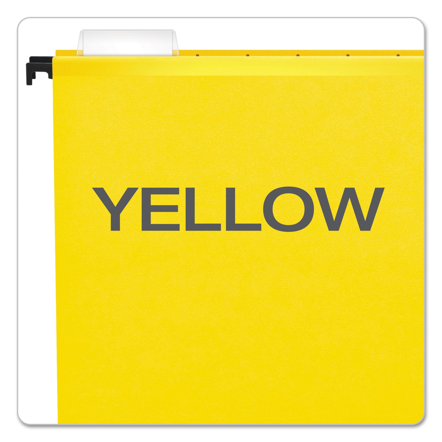 Pendaflex SureHook 1/5 Tab Cut Letter Recycled Hanging Folder - 8 1/2" x 11" - Yellow - Acid-free, Reinforced, Durable - 10% Recycled - 20 / Box