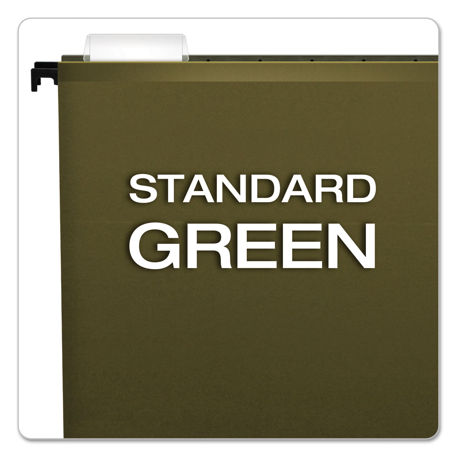 Pendaflex SureHook 1/5 Tab Cut Letter Recycled Hanging Folder - 8 1/2" x 11" - Green - Reinforced, Acid-free, Durable - 10% Recycled - 20 / Box