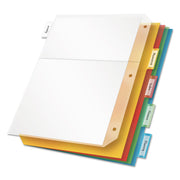 Cardinal&reg; Ring Binder Poly Pockets - 20 x Sheet Capacity - For Letter 8 1/2" x 11" Sheet - 3 x Holes - Assorted - Poly - 5 / Pack