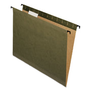 Pendaflex SureHook 1/5 Tab Cut Letter Recycled Hanging Folder - 8 1/2" x 11" - Green - Reinforced, Acid-free, Durable - 10% Recycled - 20 / Box