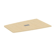 OfficeSource  72.5" Half Boat Shape Top (Top Only) - Maple