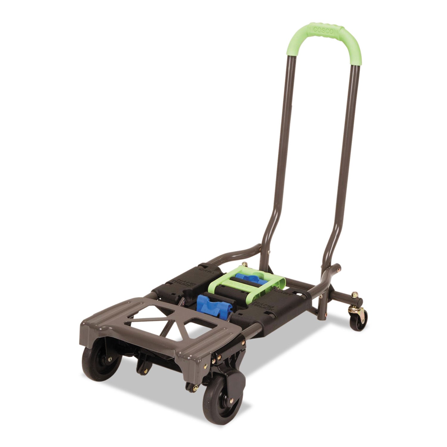 Cosco Shifter Hand Truck & Cart - 300 lb Load Capacity - 4 Casters - Steel - 16" Width x 3.90" Depth x 31.50" Height - Gray - 1 Each