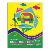 BAZIC Construction Paper Pad 48 Sheets 9 X12  Assorted Colors  1-Pack