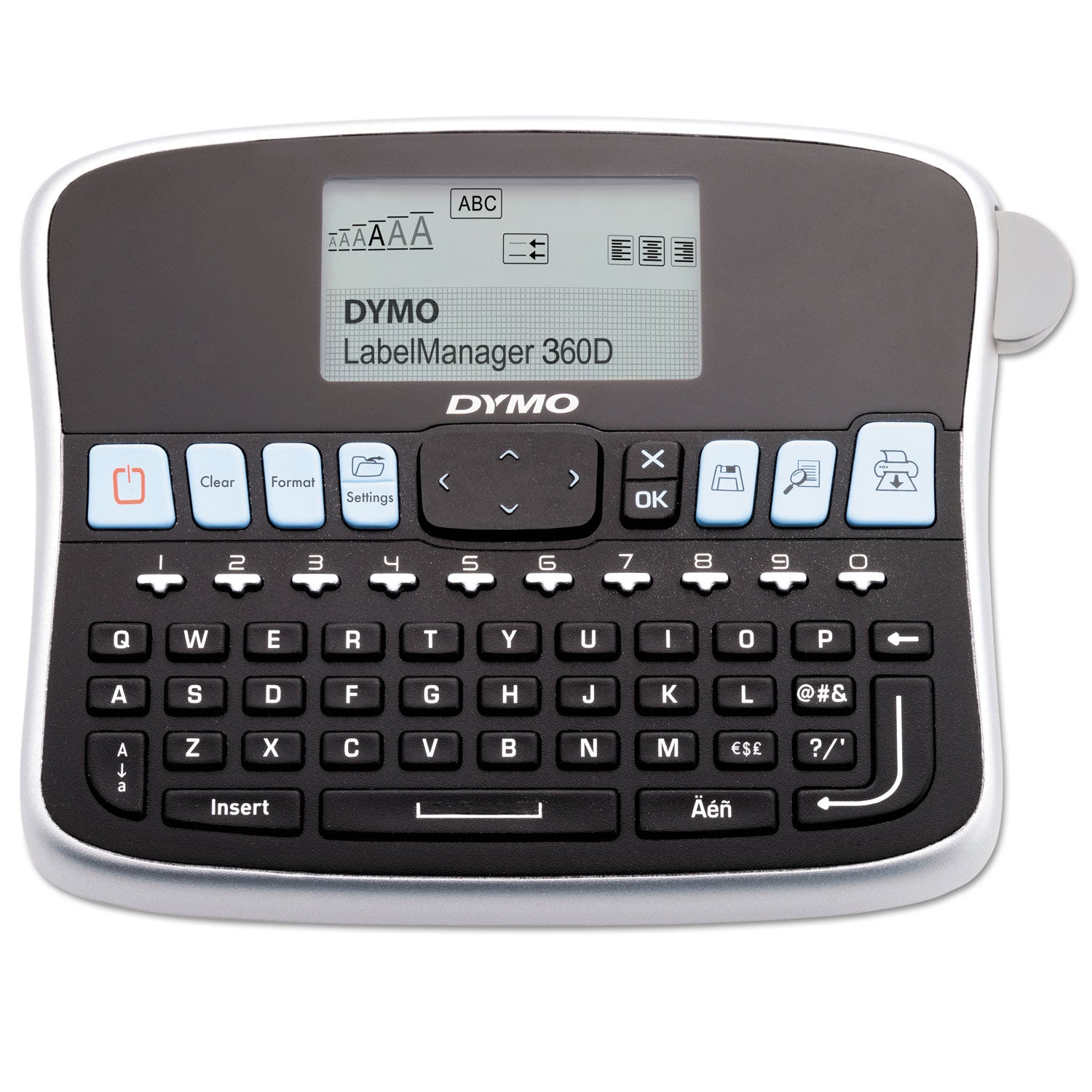 Label - 0.24" , 0.35" , 0.47" , 0.75" - LCD Screen - Battery - 1 Batteries Supported - Lithium Ion (Li-Ion) - Battery Included - Silver - Auto Power Off, QWERTY, Underline, Lightweight, Repeat Printing - for Office, Home, Industry