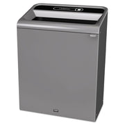 Rubbermaid Commercial Configure 1 Stream Gray Container, Open Top, 45 Gallon, Stainless Steel, Textured Black/Gray Stenni, 1 Each